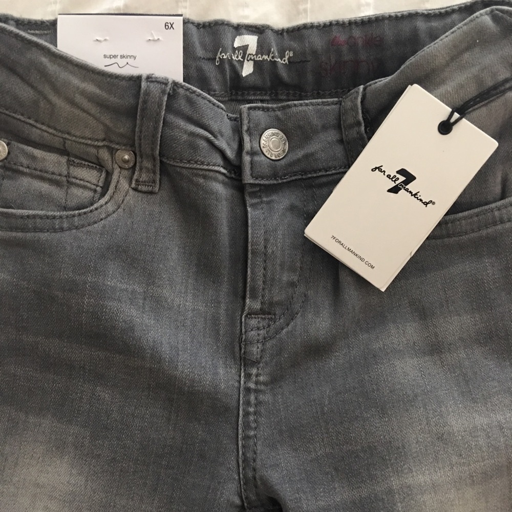 Grey 7 For All Mankind Girl Super Skinny Jeans 6x